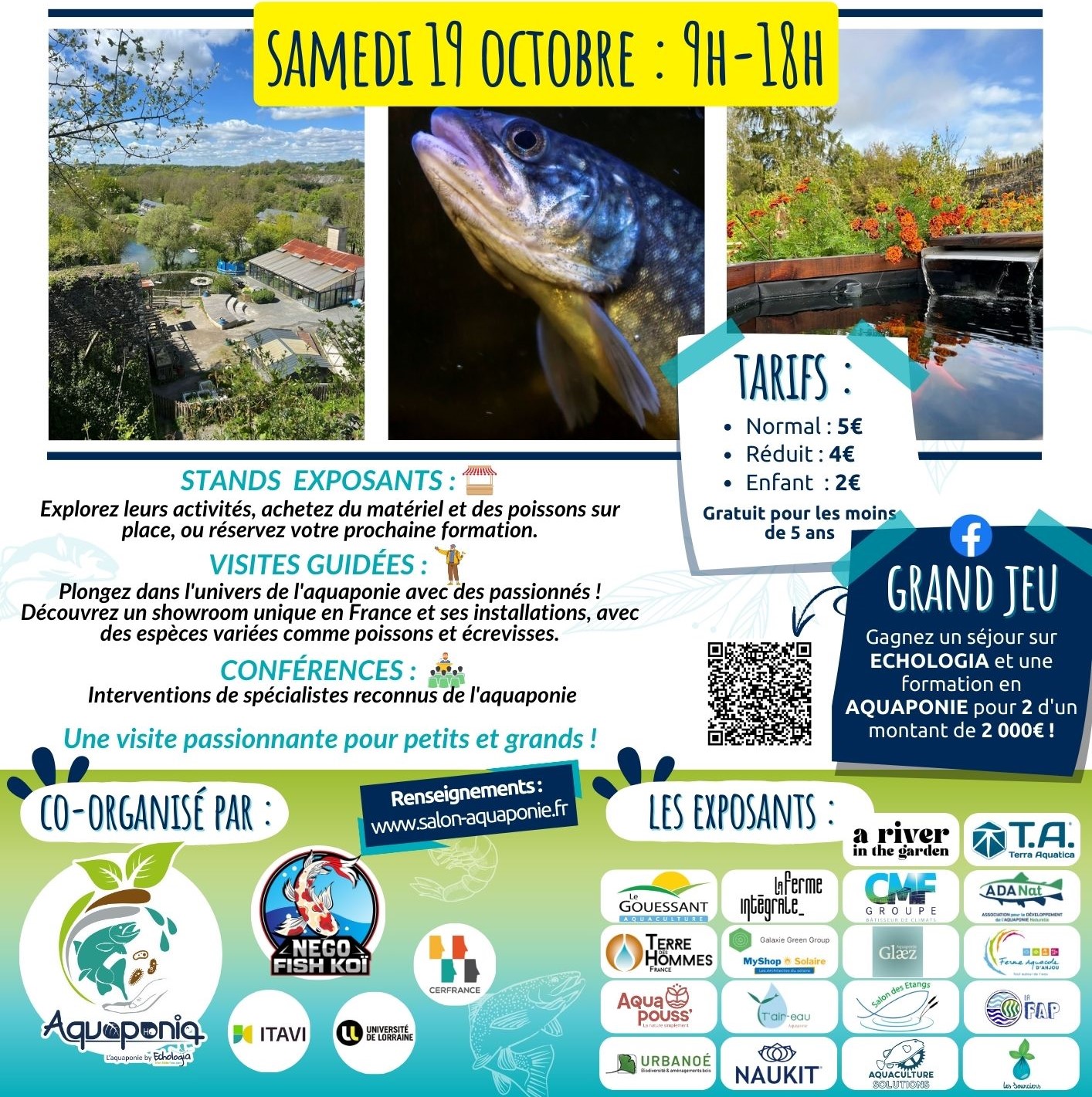 A4 Affiche grand public salon de laquaponie 2024 ECHOLOGIA AQUAPONIA