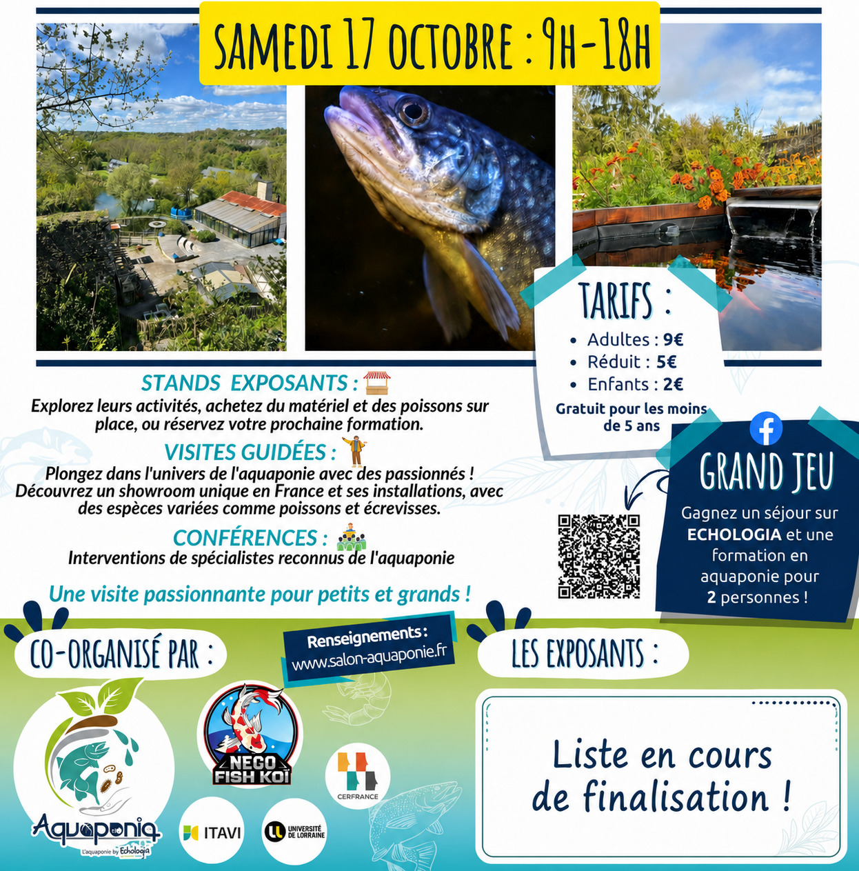 A4 Affiche grand public salon de laquaponie 2024 ECHOLOGIA AQUAPONIA